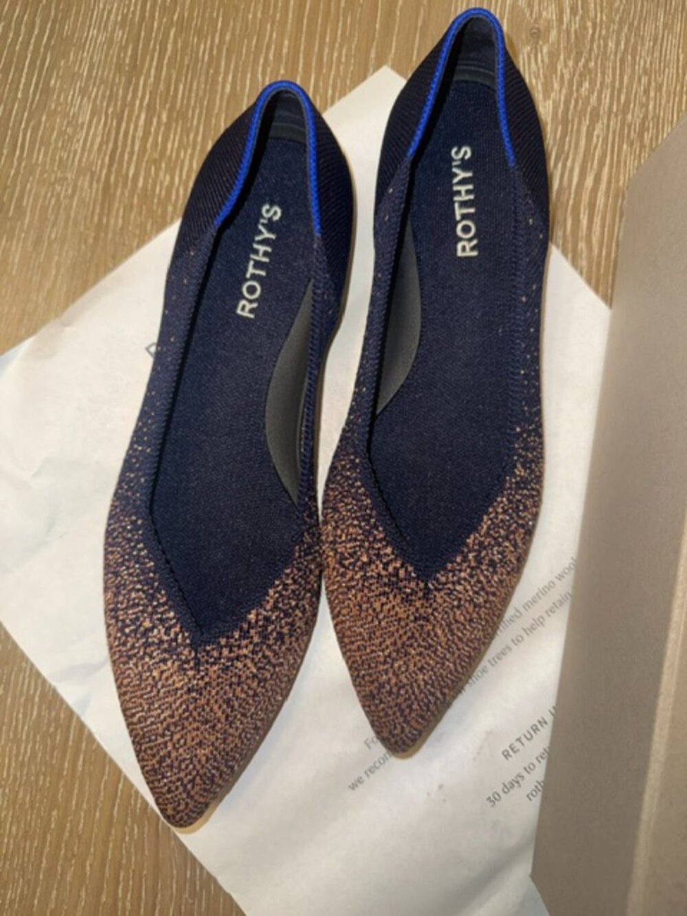 Rothy's - The Point - Midnight Metallic - Size 9.5